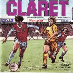 Programme: Burnley vs Luton Town FC (17th Nov 1979)