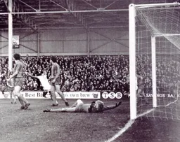 Brian Stein after scoring the Town's equaliser