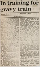 Match Report: Luton Town FC vs Newcastle United (8th Dec 1979)