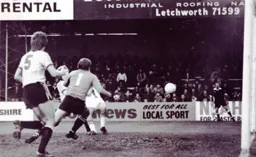 David Moss taps in the Luton goal