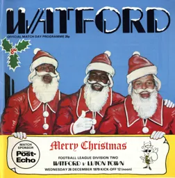 Programme: Watford vs Luton Town FC (26th Dec 1979)