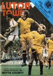 Programme: Luton Town FC vs Notts County (2nd Feb 1980)