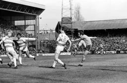 Bob Hatton shoots from the edge of the box