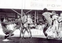 Bob Hatton sees another shot saved