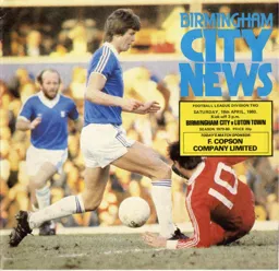 Programme: Birmingham City vs Luton Town FC (19th Apr 1980)
