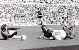 Brian Stein takes a tumble