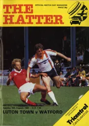 Programme: Luton Town FC vs Watford (19th Aug 1980)