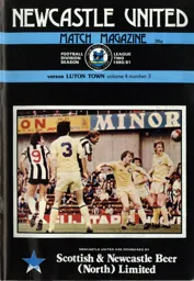 Programme: Newcastle United vs Luton Town FC (30th Aug 1980)