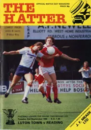 Programme: Luton Town FC vs Reading (2nd Sep 1980)