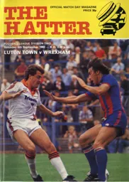 Programme: Luton Town FC vs Wrexham (6th Sep 1980)