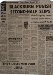 Match Report: Blackburn Rovers vs Luton Town FC (13th Sep 1980)