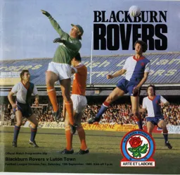 Programme: Blackburn Rovers vs Luton Town FC (13th Sep 1980)