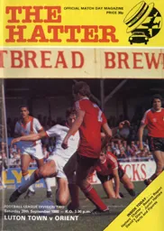 Programme: Luton Town FC vs Orient (20th Sep 1980)