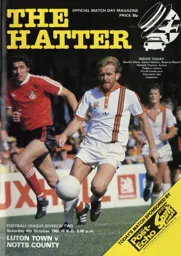 Programme: Luton Town FC vs Notts County (4th Oct 1980)