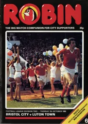 Programme: Bristol City vs Luton Town FC (7th Oct 1980)