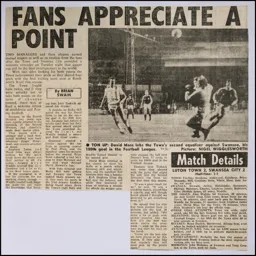 Match Report: Luton Town FC vs Swansea City (21st Oct 1980)