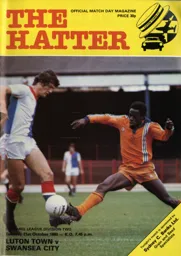 Programme: Luton Town FC vs Swansea City (21st Oct 1980)
