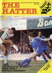 Programme: Luton Town FC vs Sheffield Wednesday (1st Nov 1980)