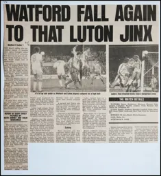 Match Report: Watford vs Luton Town FC (11th Nov 1980)