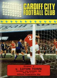 Programme: Cardiff City vs Luton Town FC (22nd Nov 1980)