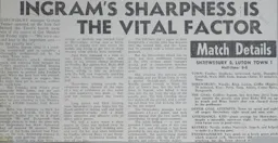 Match Report: Shrewsbury Town vs Luton Town FC (19th Dec 1980)