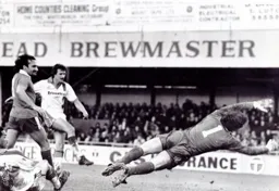 David Moss hammers home the Town's first goal