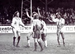 Paul Price celebrates a rare goal