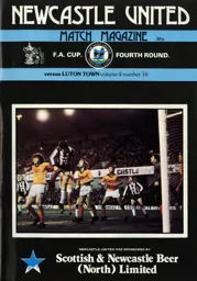 Programme: Newcastle United vs Luton Town FC (24th Jan 1981)