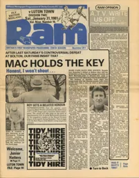 Programme: Derby County vs Luton Town FC (31st Jan 1981)