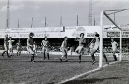 United defender clears off the line