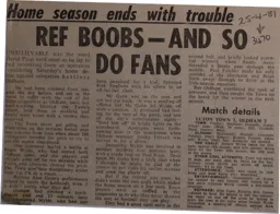 Match Report: Luton Town FC vs Oldham Athletic (25th Apr 1981)