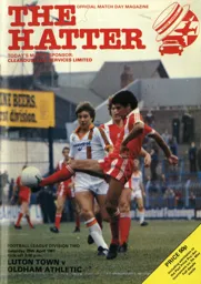 Programme: Luton Town FC vs Oldham Athletic (25th Apr 1981)