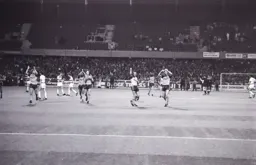 Town players applaud the travelling supporters