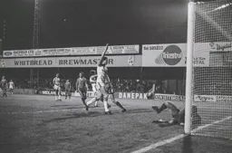 Mike Saxby celebrates his goal