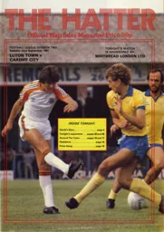 Programme: Luton Town FC vs Cardiff City (22nd Sep 1981)