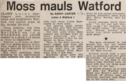 Match Report: Luton Town FC vs Watford (26th Sep 1981)