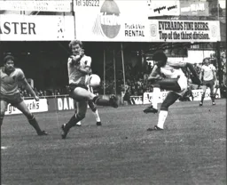 Ricky Hill fires in a fierce shot