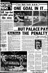 Match Report: Luton Town FC vs Crystal Palace (31st Oct 1981)