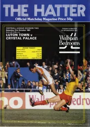 Programme: Luton Town FC vs Crystal Palace (31st Oct 1981)
