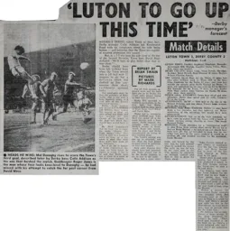 Match Report: Luton Town FC vs Derby County (7th Nov 1981)