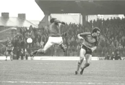 Lil Fuccillo gets out of the way of the Rovers goalkeeper