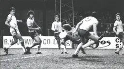 The Swindon defence comes under pressure