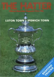 Programme: Luton Town FC vs Ipswich Town (23rd Jan 1982)