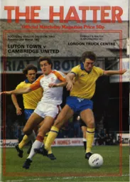 Programme: Luton Town FC vs Cambridge United (2nd Mar 1982)