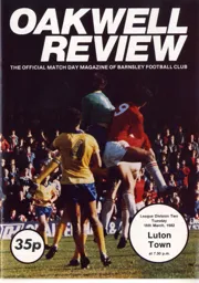 Programme: Barnsley vs Luton Town FC (16th Mar 1982)