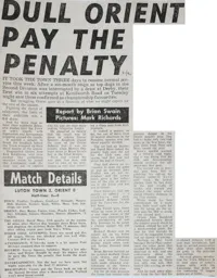 Match Report: Luton Town FC vs Orient (30th Mar 1982)