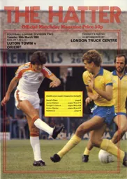 Programme: Luton Town FC vs Orient (30th Mar 1982)