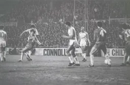 Raddy Antic fires through a packed Chelsea defence