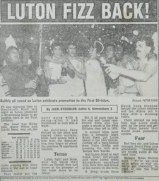 Match Report: Luton Town FC vs Shrewsbury Town (30th Apr 1982)