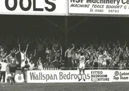 Brian Stein salutes the crowd after his late leveller